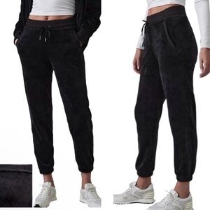 Athleta Plus Size 2X Recover Cozy Jogger Black Plush Velour Lounge Pants